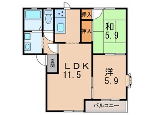 コスモフォリオの物件間取画像